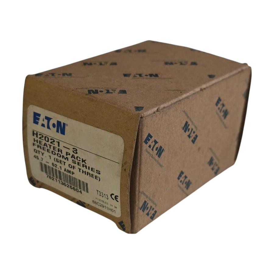 Used (Box of 3) Eaton H2021-3 Freedom Series Heater Pack 45.7 - 62.1A NEMA 3-4 NSMP