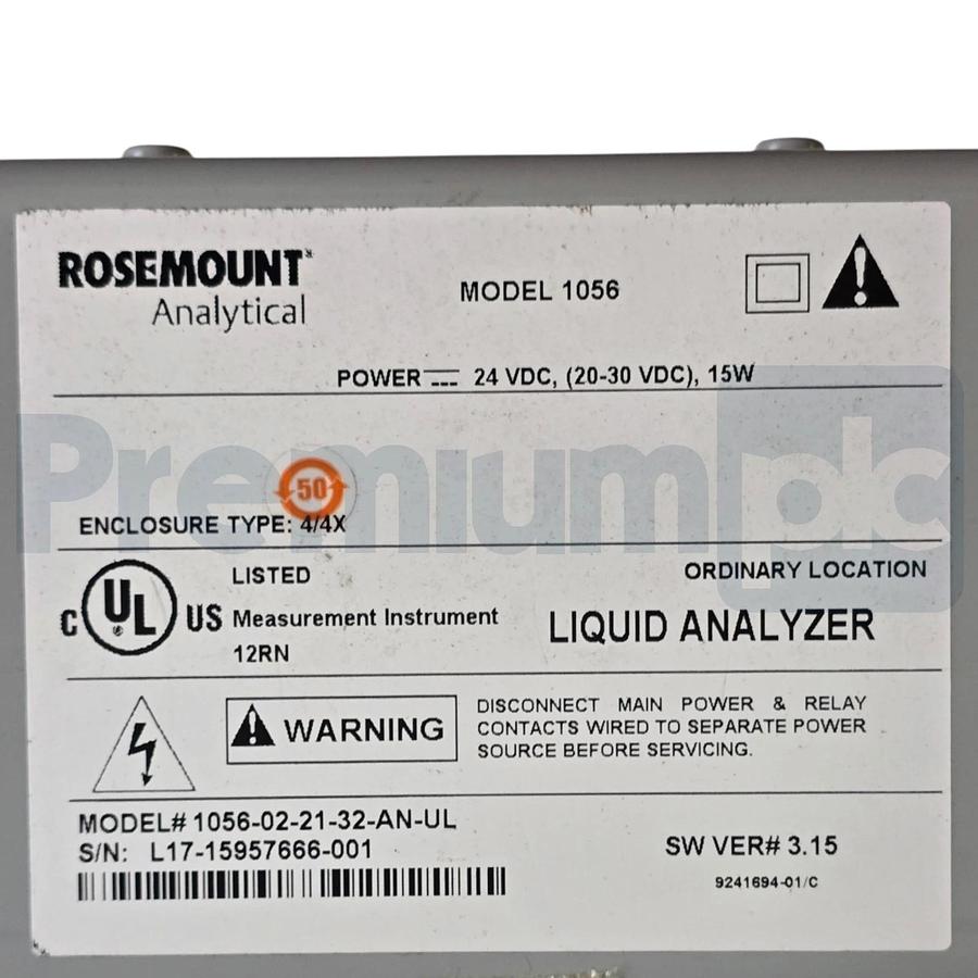 Emerson Rosemount 1056-02-21-32-AN-UL Dual Input Liquid Analyzer 24VDC NSNP