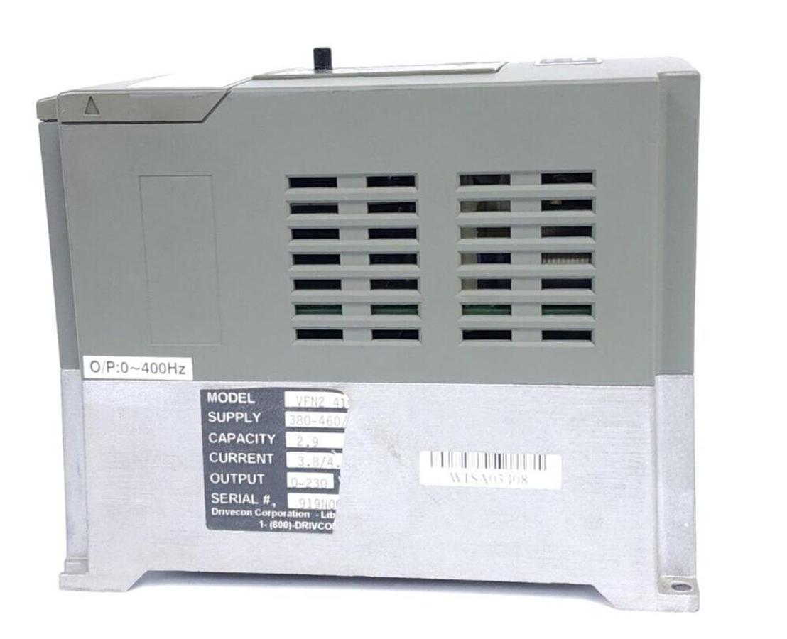 Used DRIVECON VFN2-415-F3 / VFN2415F3 N2 SERIES DRIVE 440V 1.5kW 2.9kVA