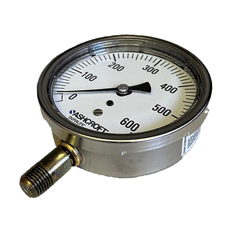 Used NEW ASHCROFT 35-1009-AW-02L-600#-XLJ / 351009AW02L600#XLJ DURALIFE GAUGE 3-1/2''