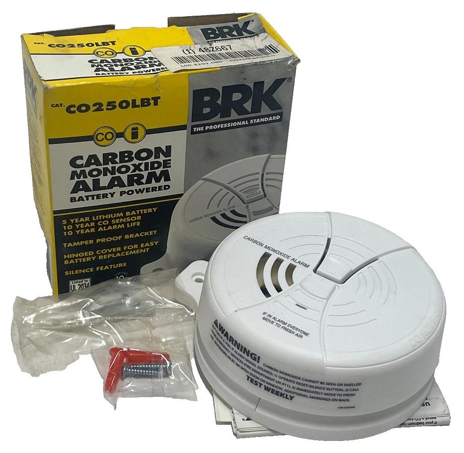 Used LOT of 3: BRK CO250LBT Carbon Monoxide Alarm 5yr Lithium Battery Tamper-Proof UL