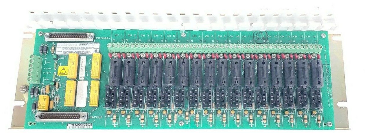 Used FISHER 41B7289X022-69 RELAY OUTPUT BOARD TYPE CL67741 CL6774X1-A2 (NO RELAYS)