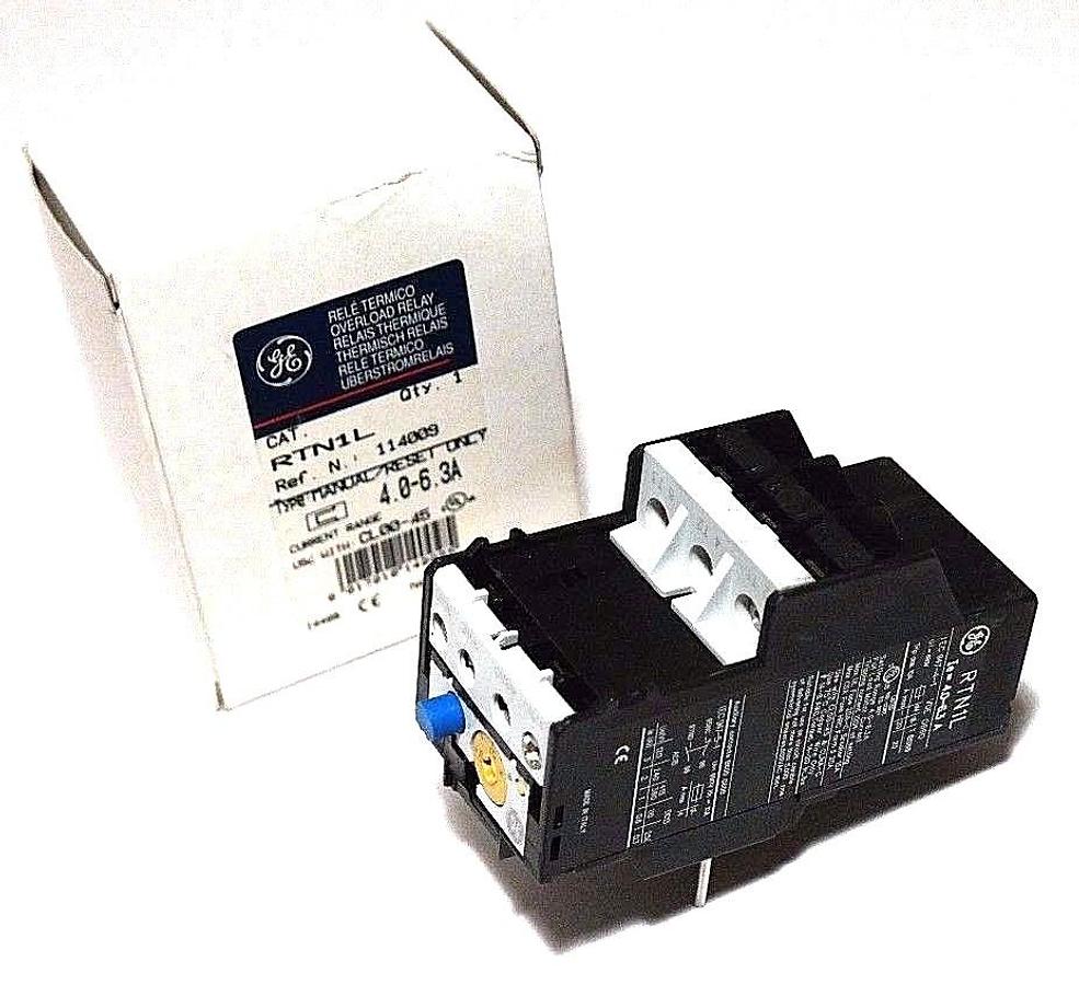 Used NIB GENERAL ELECTRIC RTN1L OVERLOAD RELAY 4.0-6.3A