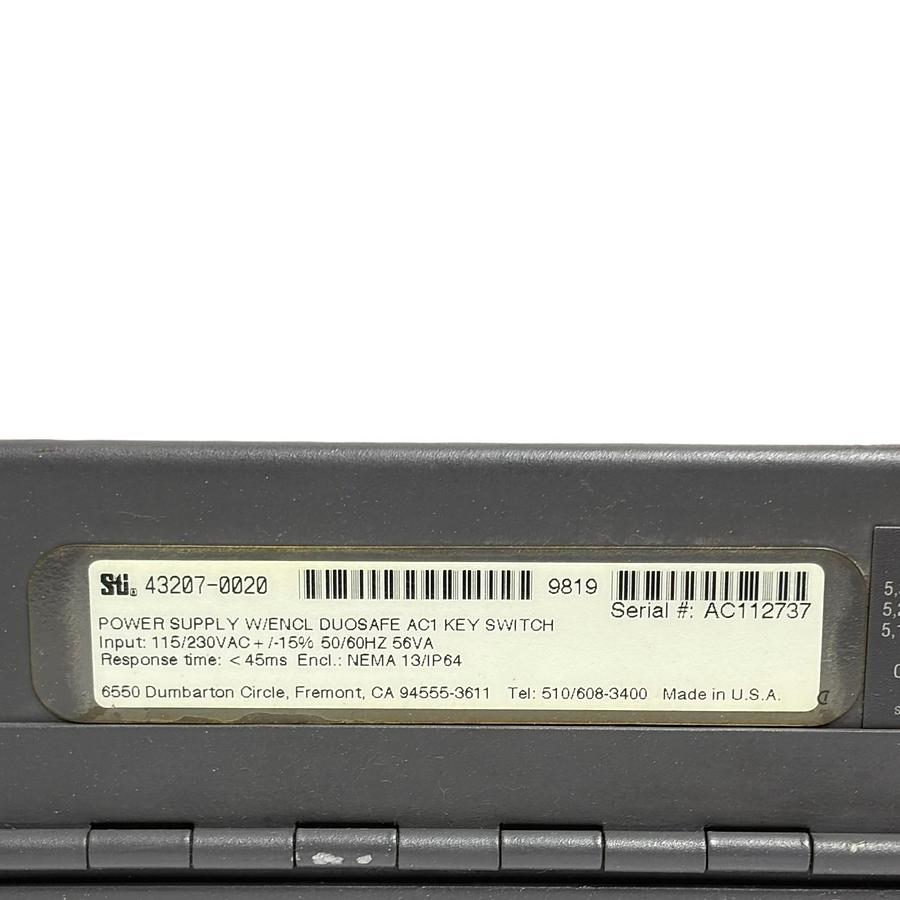 Used STI 43207-0020 DuoSafe AC1 Safety Light Curtain Controller Power Supply