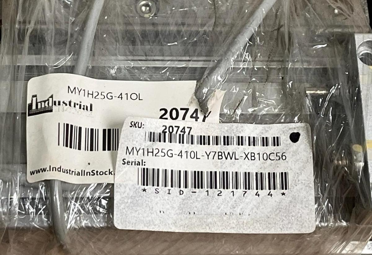 Used SMC MY1H25G-410L-Y7BWL-XB10C56 Precision Rodless Linear Actuator | 410mm Stroke