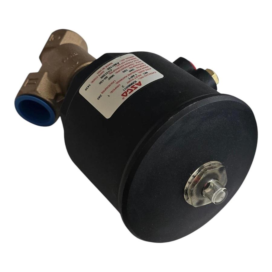ASCO 8290B011 Angle Body Aux. Piloted Piston Valve 1" NPT Bronze 2/2 NC NSNP