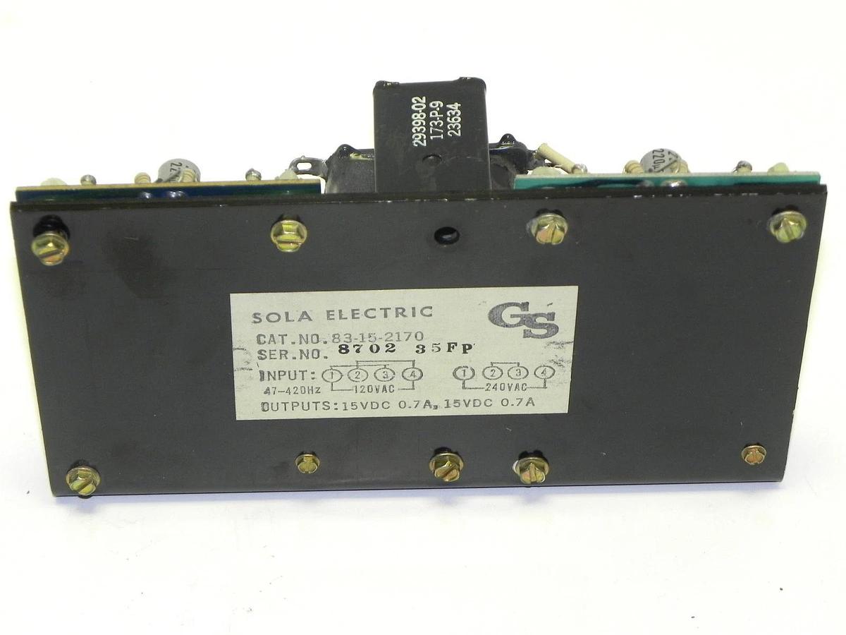 Used SOLA ELECTRIC 83-15-217-0 POWER SUPPLY 83152170