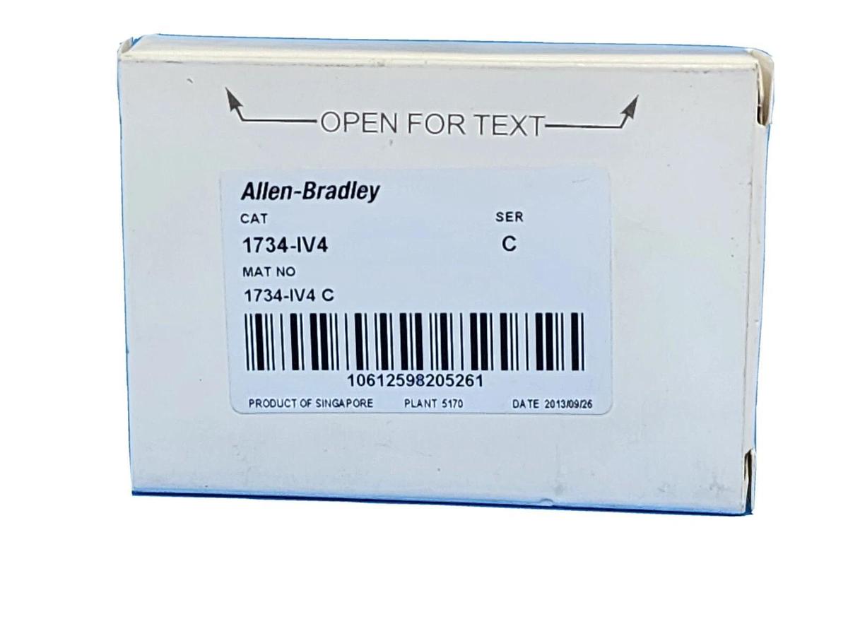 Used NIB ALLEN BRADLEY 1734-IV4 SER. C I/O MODULE FW: 3.022