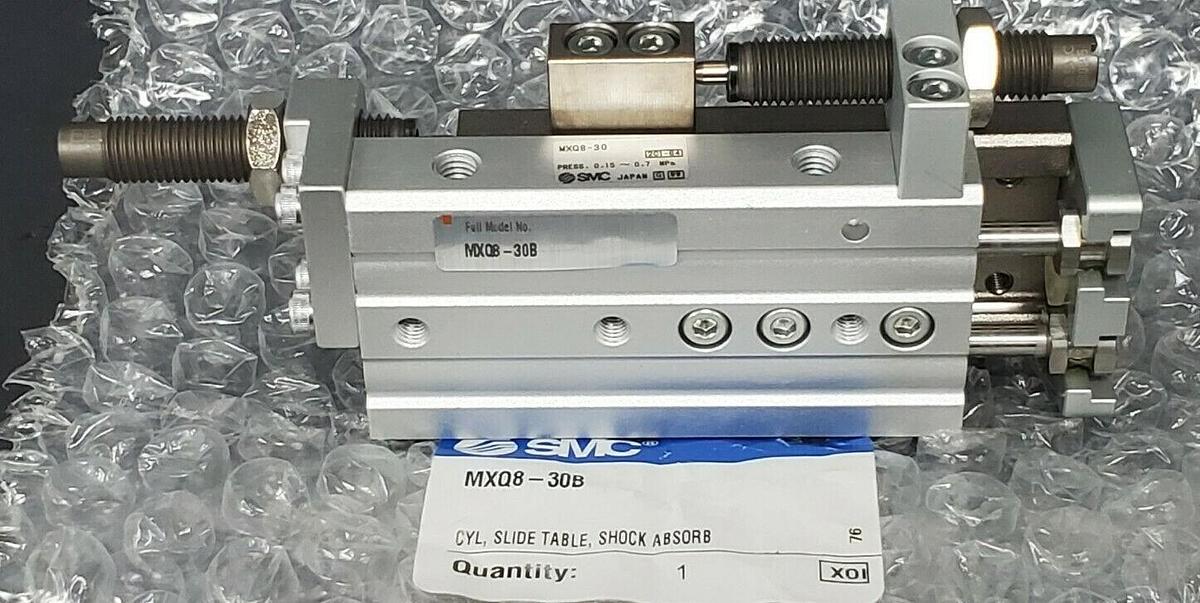 Used NEW SMC MXQ8-30B CYLINDER TABLE SLIDE SHOCK ABSORB MXQ830B
