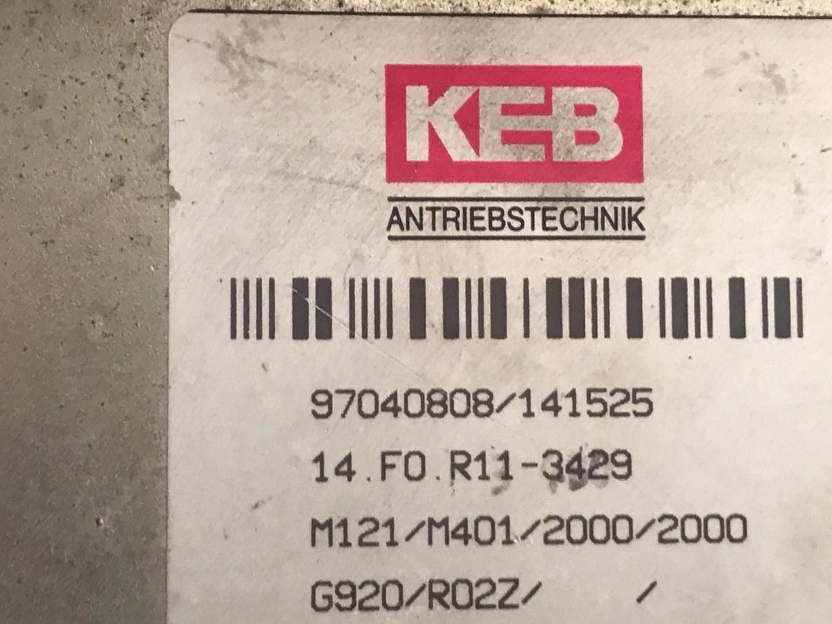 Used KEB COMBIVERT 14.F0.R11-3429 FREQUENCY CONVERTER DRIVE *BAD DISPLAY*
