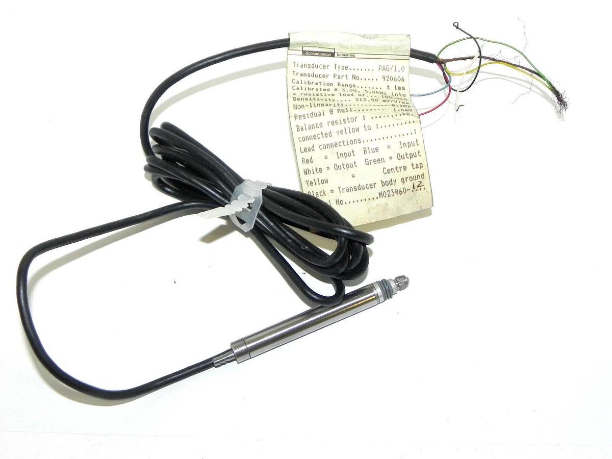 Used SOLARTRON 920606 GAUGING TRANSDUCER PROBE PNEUMATIC M023960-12, TYPE PAG/1.0