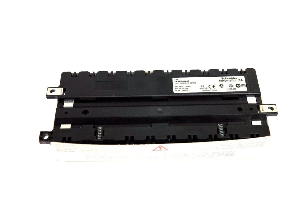 Used NIB SCHNEIDER AUTOMATION TBXDES1633 INPUT TBX7 SOCK. 16I 48VDC TBX-DES-1633