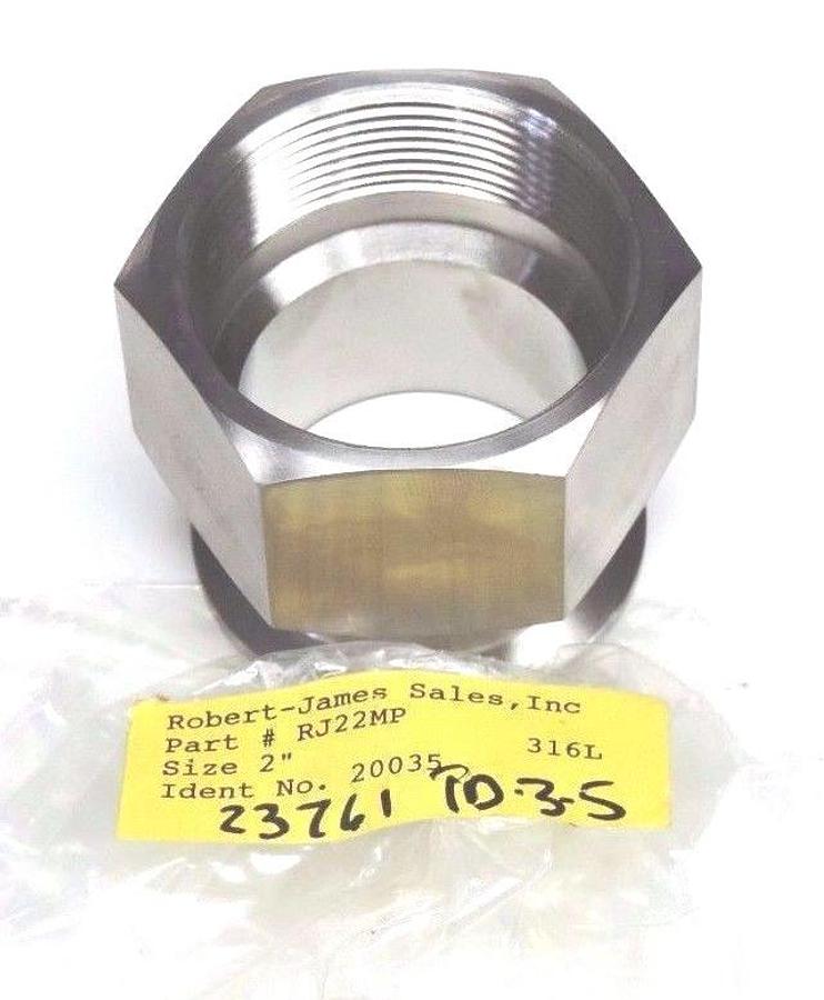 Used NEW ROBERT JAMES RJ22MP REDUCING COUPLING 2-1/4" I.D X 1-7/8" ID, IDENT # 20035