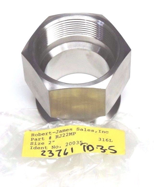 Used NEW ROBERT JAMES RJ22MP REDUCING COUPLING 2-1/4" I.D X 1-7/8" ID, IDENT # 20035