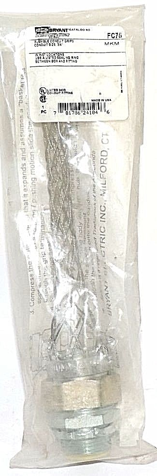 NEW HUBBELL FC75 FLEXIBLE CONDUIT GRIPS CONDUIT SIZE: 3/4''