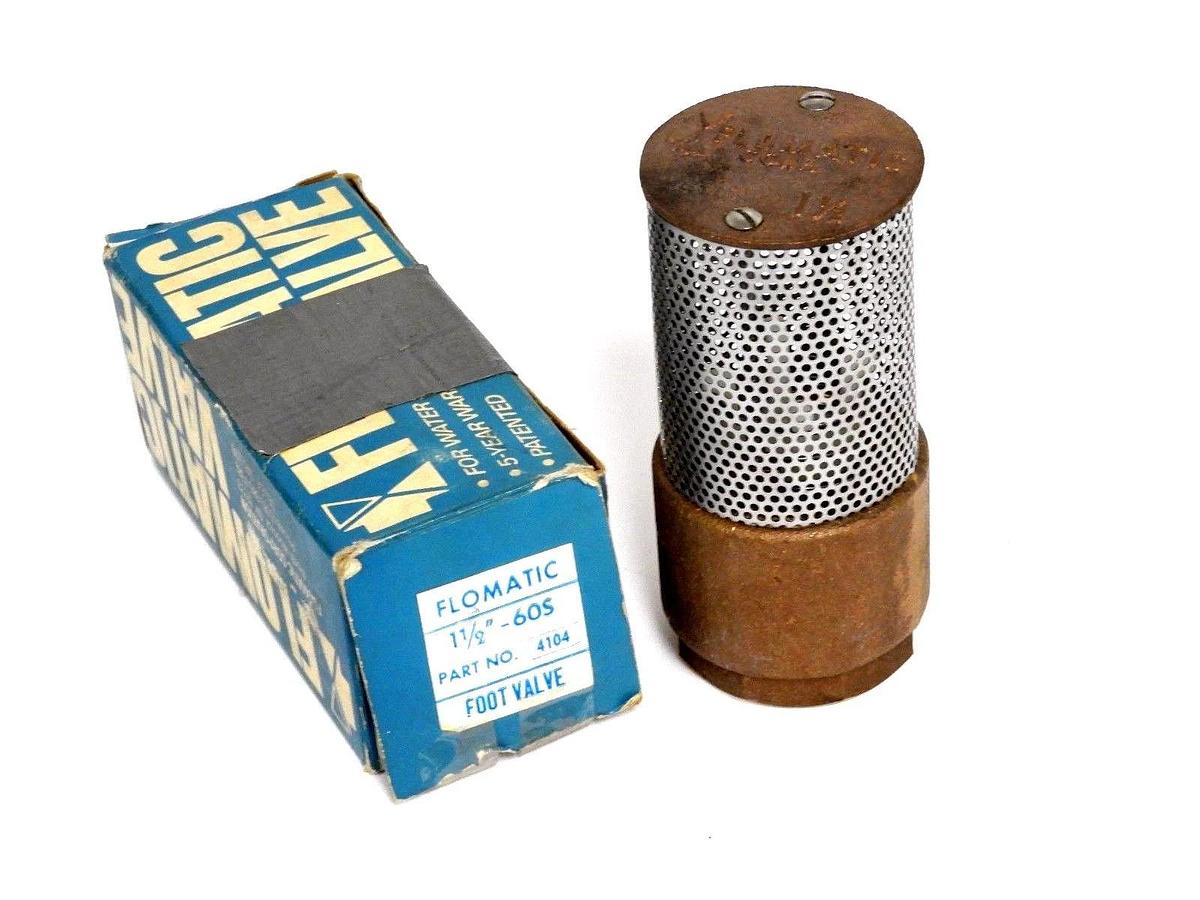 NIB FLOMATIC 4104 FOOT VALVE 1 1/2"-60S