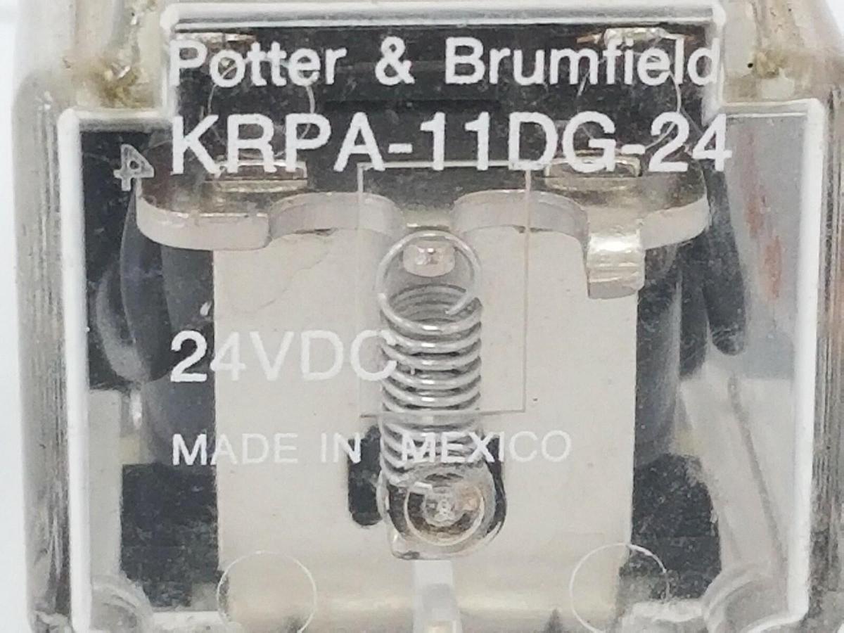 Used POTTER & BRUMFIELD KRPA-11DG-24 RELAY KRPA11DG24, 24VDC, 12A