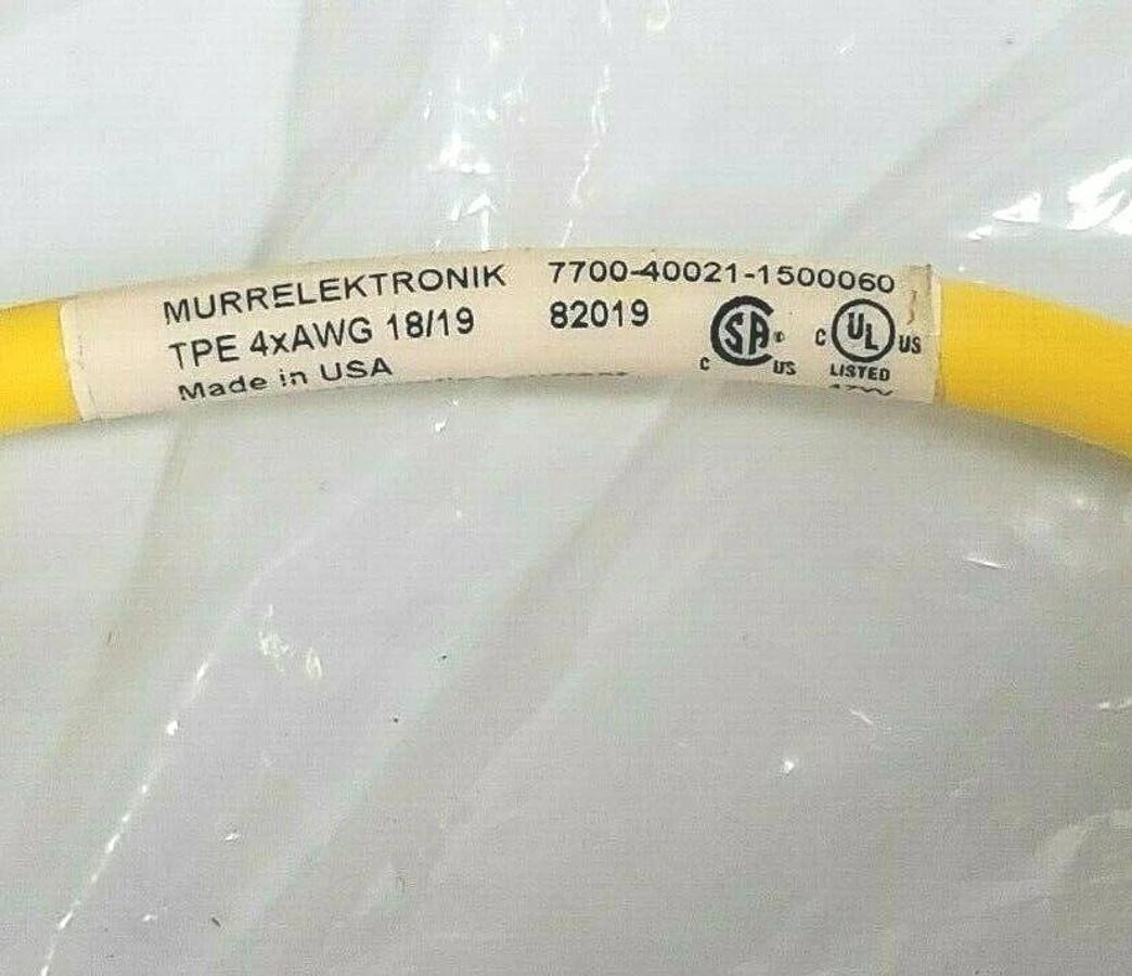 Used NEW MURR ELEKTRONIX 7700-40021-1500060 M12 MALE 0° / M12 FEMALE 0° CORDSET