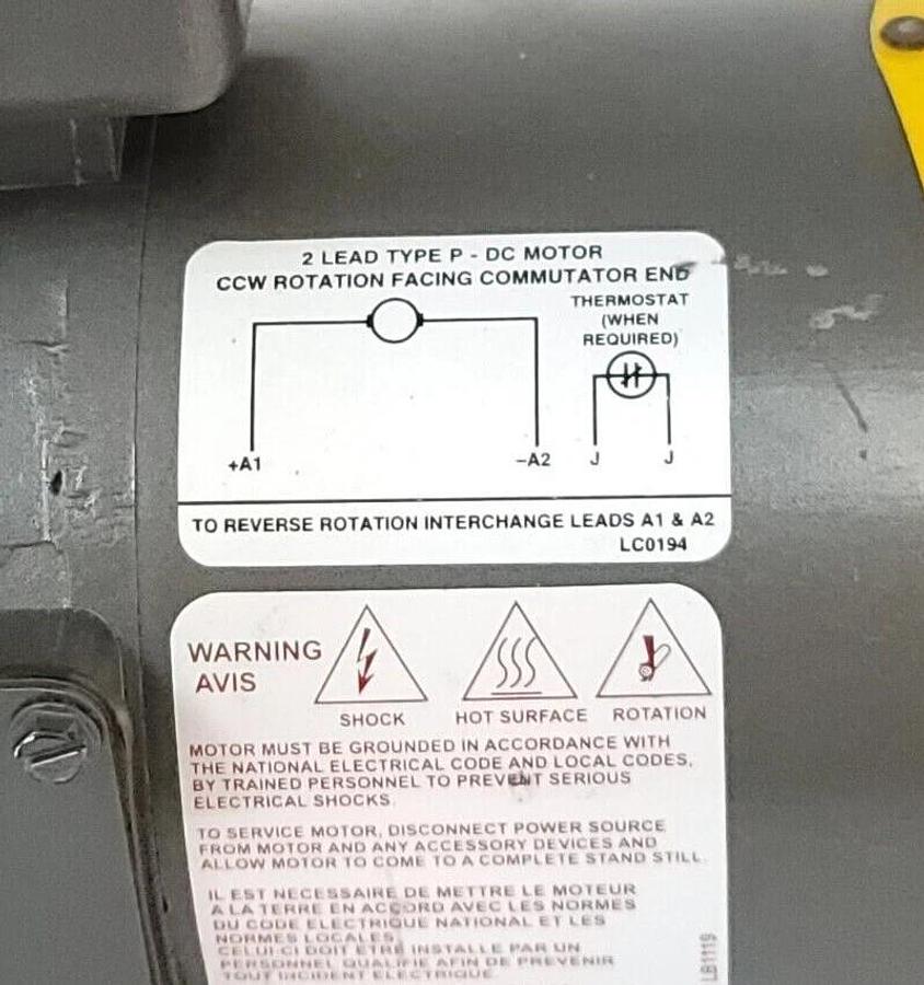 NEW BALDOR RELIANCE ELECTRIC CDP3316 PERMANENT MAGNET MOTOR .33HP 1750RPM