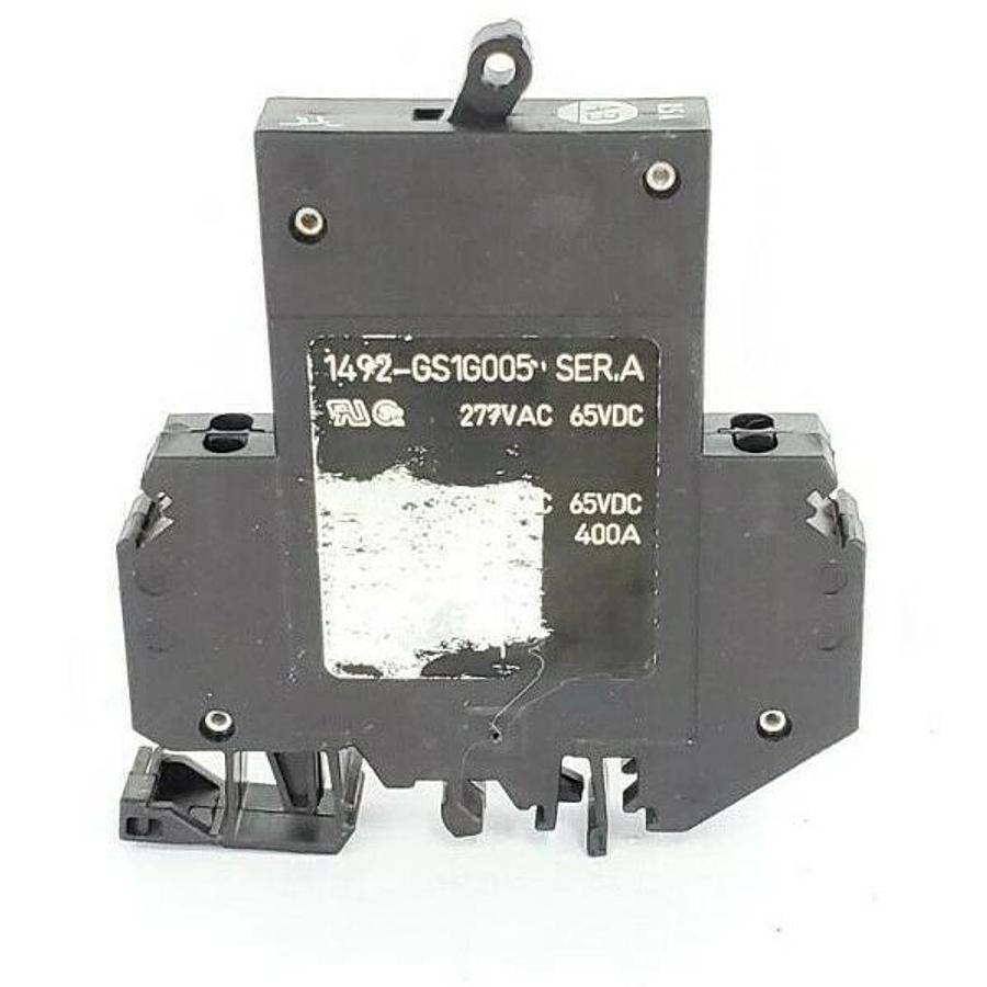 Used ALLEN BRADLEY 1492-GS1G005 SER. A MINI CIRCUIT BREAKER 277VAC, 65VDC