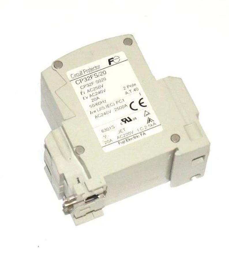 Used FUJI ELECTRIC CP32FS/20 CIRCUIT PROTECTOR CP32F-S020, 2-POLE