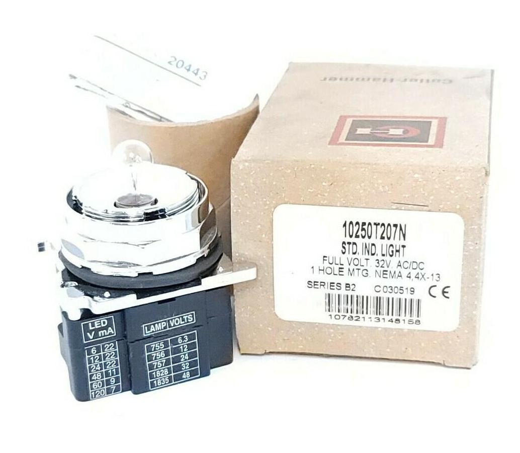 Used NIB EATON CUTLER-HAMMER 10250T207N STD. IND. LIGHT FULL VOLT 32V AC/DC