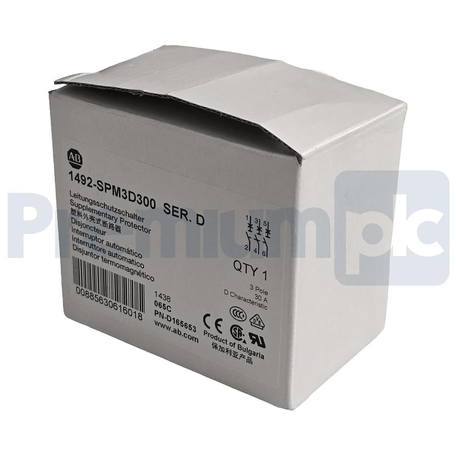 Used Allen-Bradley 1492-SPM3D300 /D Supplementary Protector 30A 3P Circuit Breaker