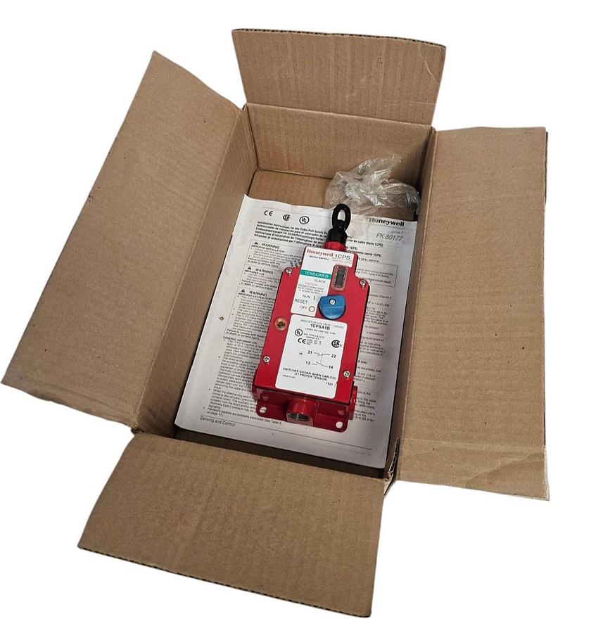 Used NIB HONEYWELL 1CPSA1B MICRO CABLE PULL SAFETY SWITCH 1NC/1N 120VAC 250FT, 1CPSA