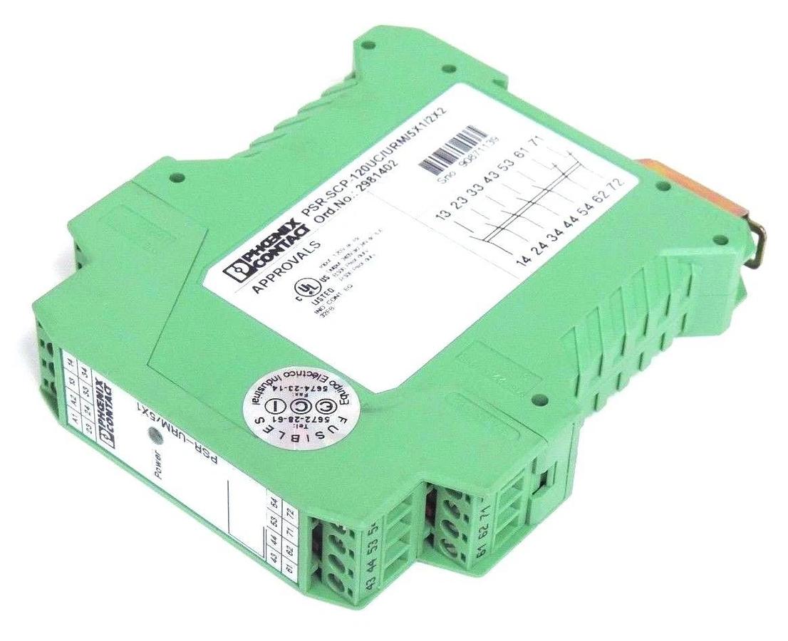 Used PHOENIX CONTACT PSR-SCP-120UC/URM/5X1/2X2 RELAY 120/240VAC, 2981402