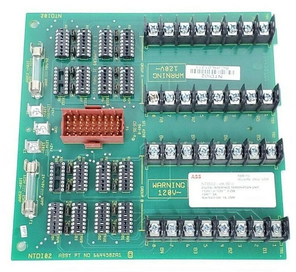 Used ABB NTDI02 DIGITAL INTERFACE TERMINATION UNIT ASSY: 6644582A1, NTDI-02