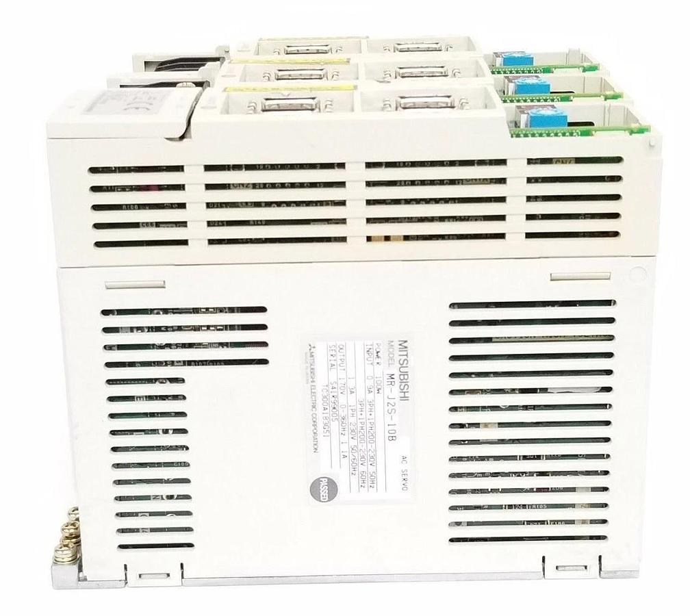 Used LOT OF 3 SIEMENS MR-J2S-10B AC SERVO AMPLIFIERS, 400W