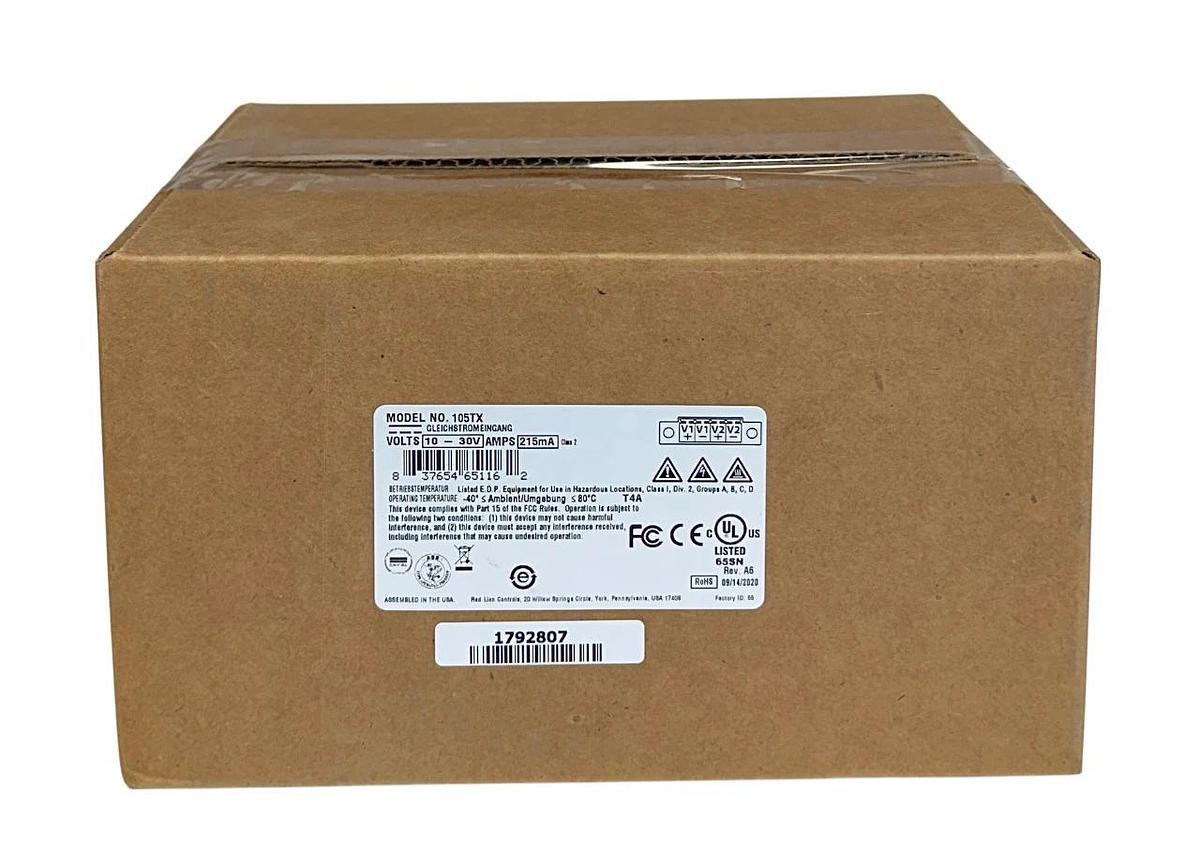Used RED LION N-TRON 105TX 5-PORT INDUSTRIAL ETHERNET SWITCH 10-30V 215mA NSFS