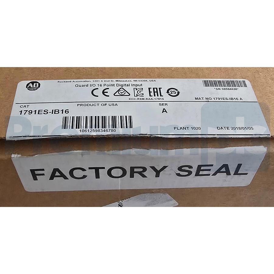 ALLEN BRADLEY 1791ES-IB16 /A Guard I/O EtherNet/IP SAFETY 16-P INPUT MODULE NSMP
