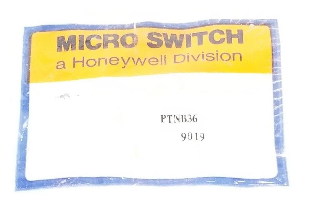 Used NEW HONEYWELL MICRO SWITCH PTNB36 9019 LEGEND PLATE SQUARE ALLUMINUM JOG/RUN