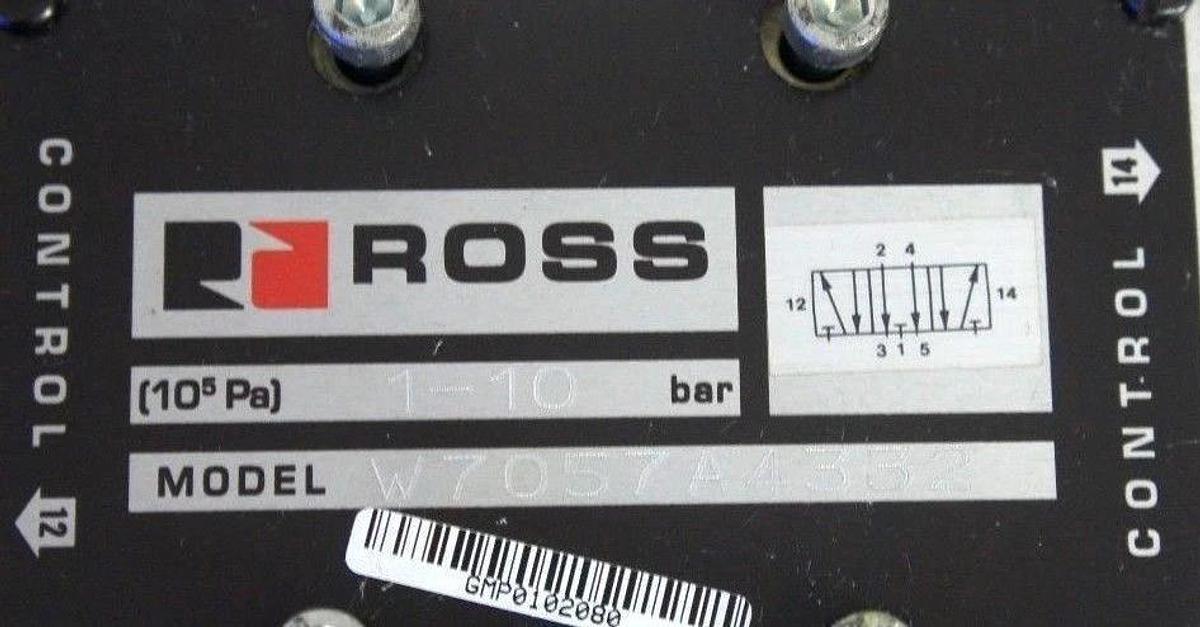 Used ROSS CONTROLS W7057-A-4332 PNEUMATIC CONTROL VALVE W7057A4332