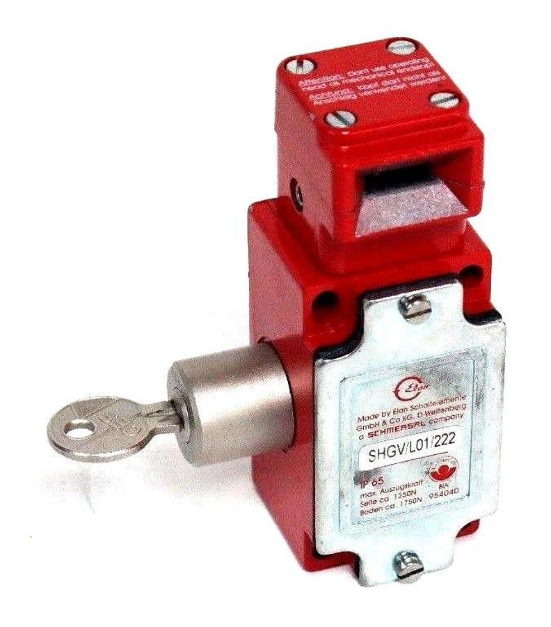 Used NEW SCHMERSAL SHGV/L01/222 KEY TRANSFER SYSTEM SWITCH AND ACTUATOR KEY