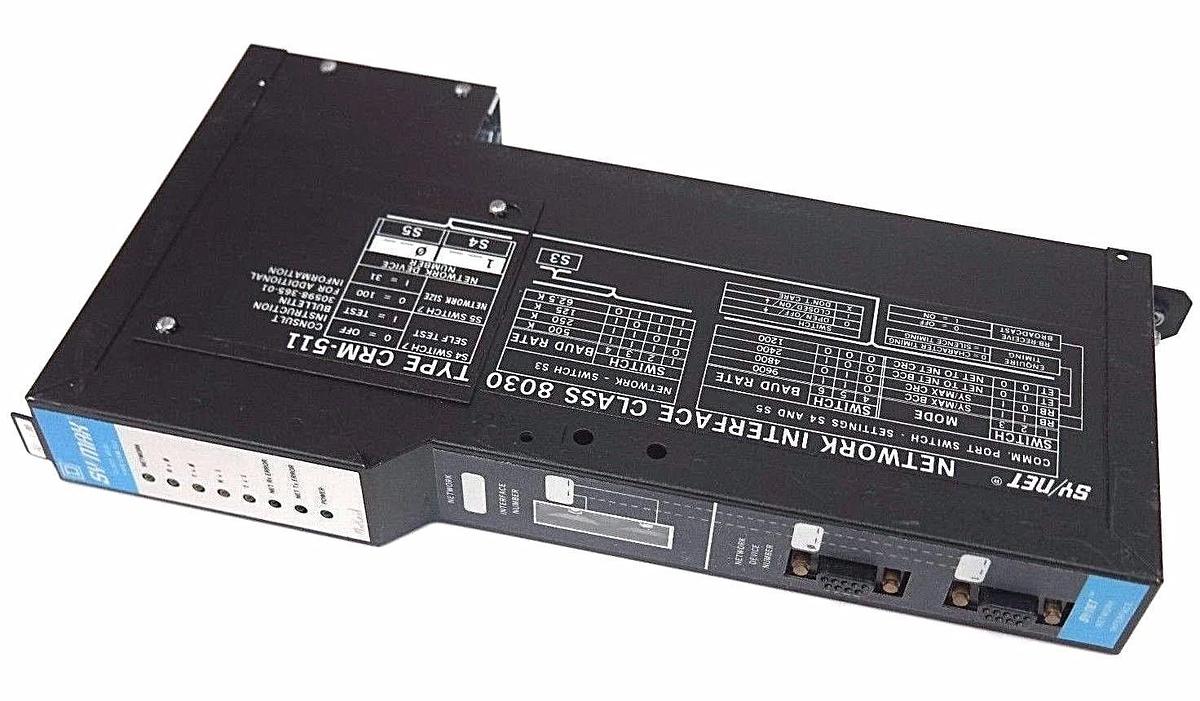 Used SQUARE D SY/NET 8030-CRM-511R SERIES. A2 1.00 30608-502-50 NETWORK INTERFACE