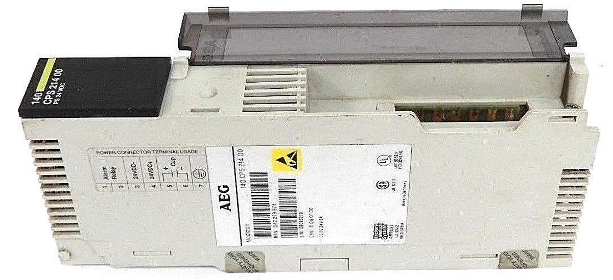 Used SCHNEIDER MODICON 140CPS21400 POWER SUPPLY 8AMP 24VDC, 140-CPS-214-00