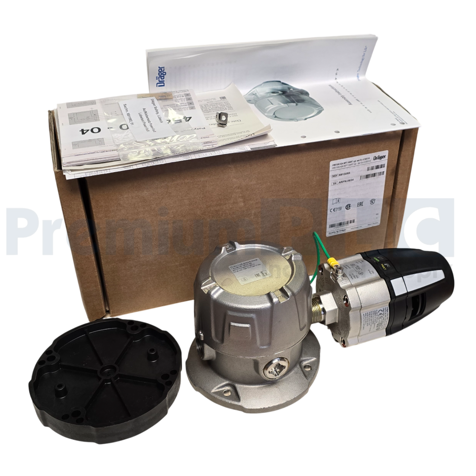 Used DRAEGER Drager POLYTRON 7200 PIR7200 424 NPT HART cpl. SET Ex d SS316 PN 6813055