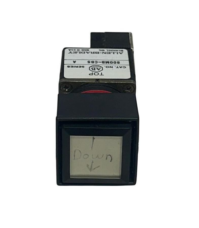 Used ALLEN BRADLEY 800MB-CB5A /A NON-ILLUMINATED PUSHBUTTON EXTENDED HEAD WHITE USNP