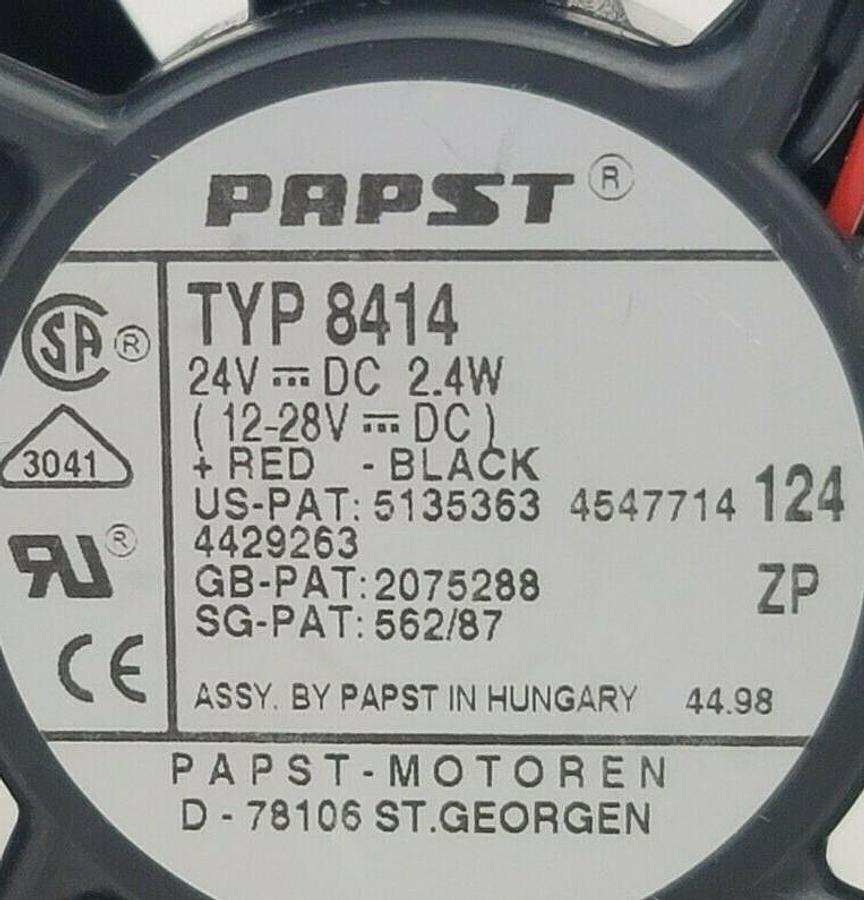 Used NEW PAPST TYPE 8414 AXIAL FAN 24V DC 2.4W
