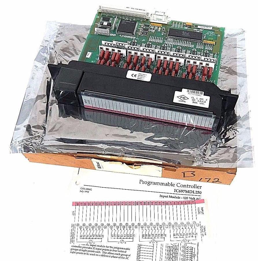 NEW GE FANUC IC697MDL250 INPUT MODULE 32POINT 120VAC, 44A731657-003