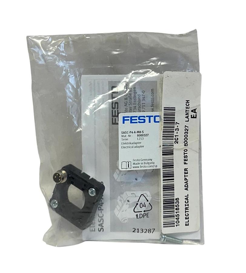 Used FESTO SASC-P4-A-M8-S / 8000327 ELECTRICAL ADAPTER FOR PRESSURE SENSOR NSFS