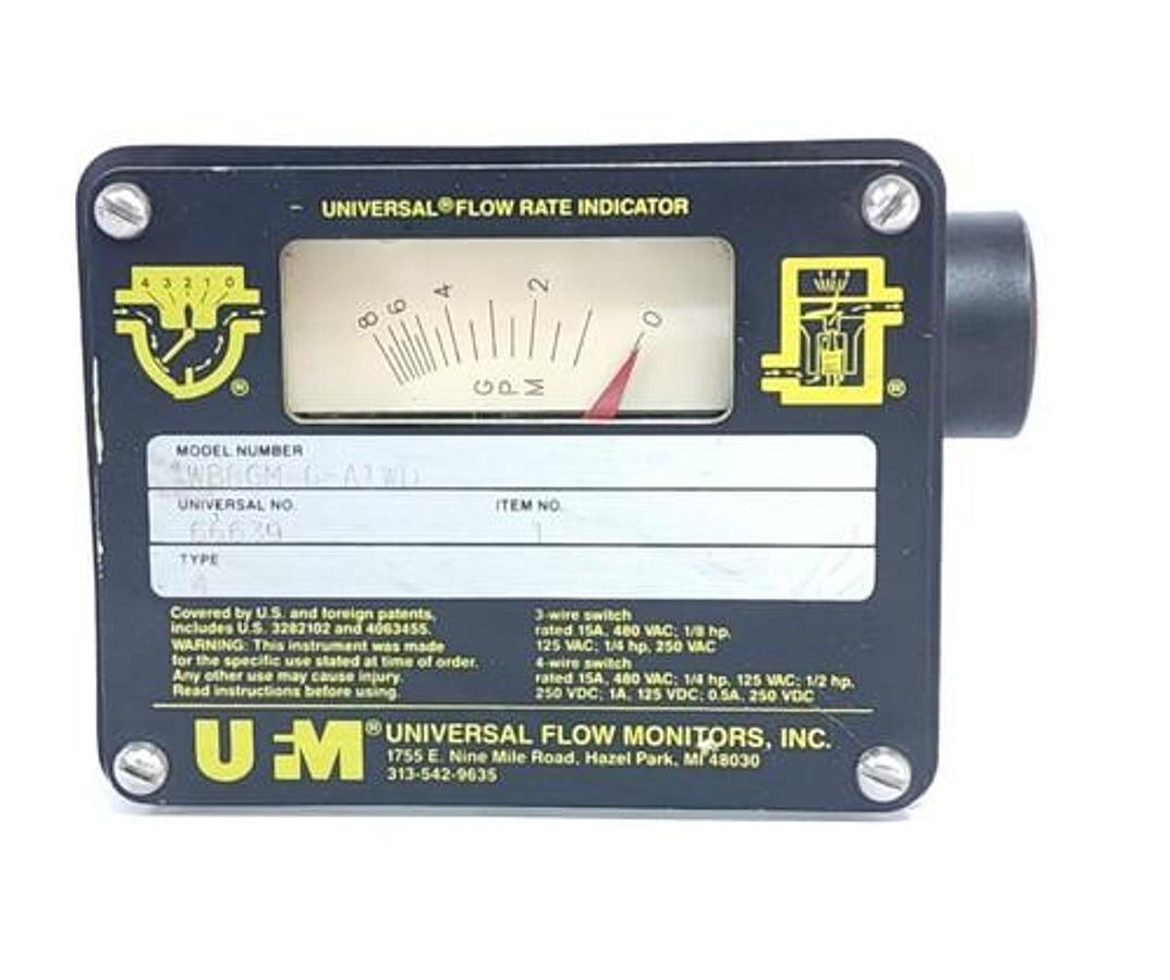 NEW UFM WB8GM-6-A1WD / WB8GM6A1WD UNIVERSAL FLOW RATE INDICATOR 66639 TYPE 4