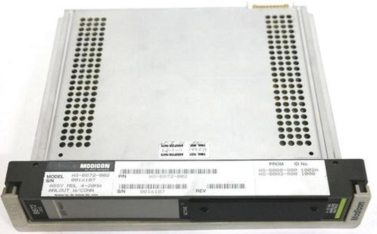 Used MODICON AEG AS-B872-002 OUTPUT MODULE ANALOG 4-20MA 4PT, ASB872002
