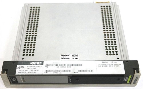 Used MODICON AEG AS-B872-002 OUTPUT MODULE ANALOG 4-20MA 4PT, ASB872002