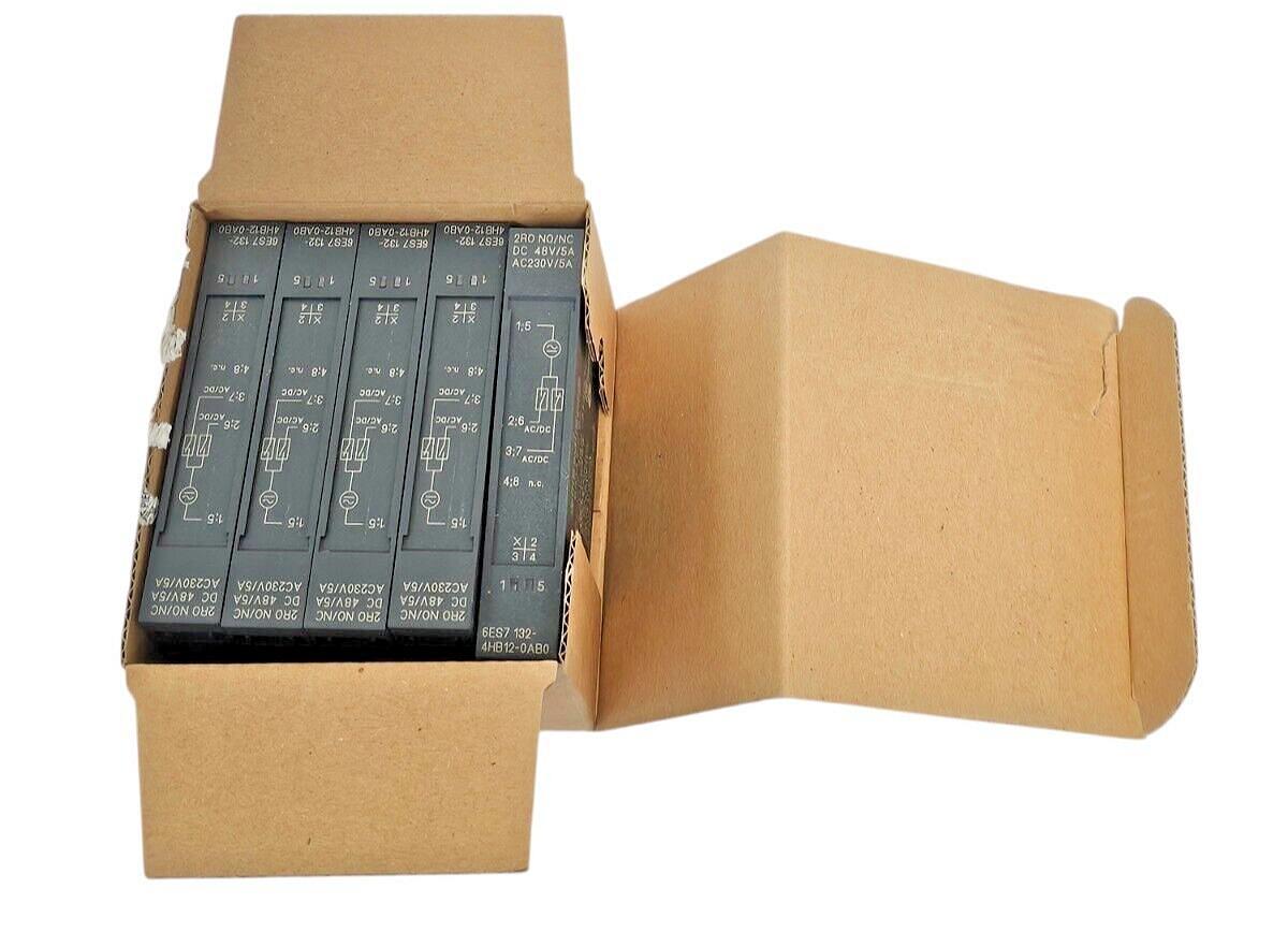 Used NEW SIEMENS 6ES7132-4HB12-0AB0 RELAY OUTPUT MODULES 6ES71324HB120AB0 (5/PACK)