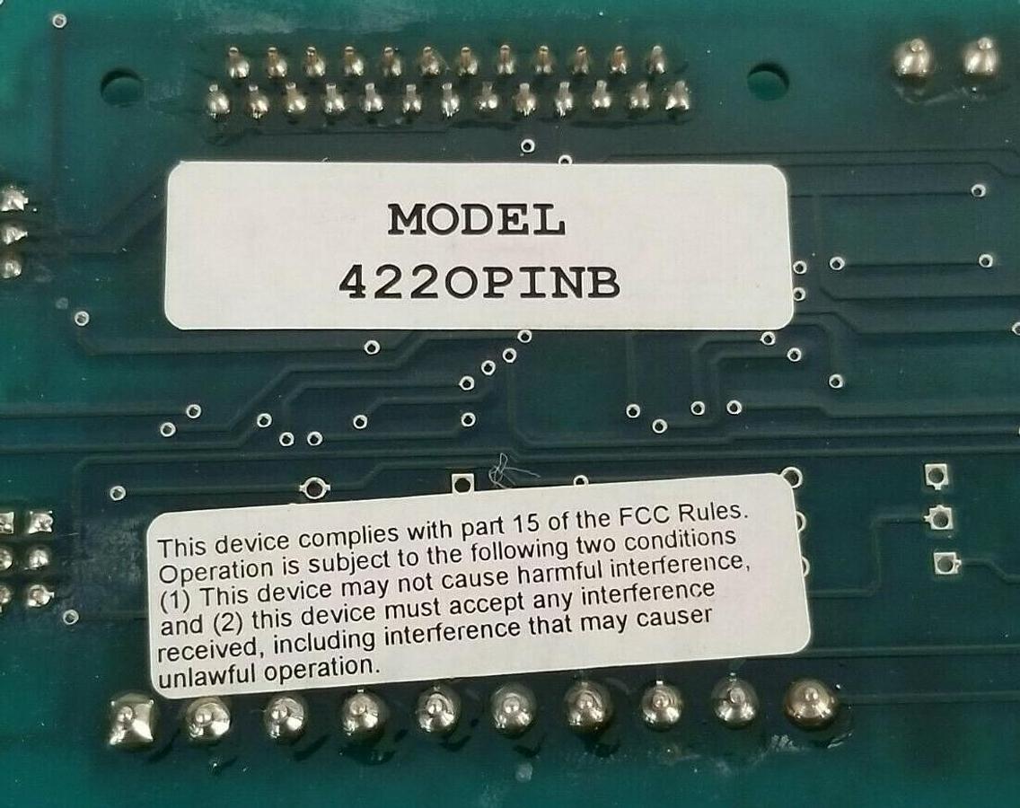 Used B & B ELECTRONICS MODEL: 4220PINB CONTROL BOARD 3702R1 W/ UMK-SE 11,25-1 HOLDER