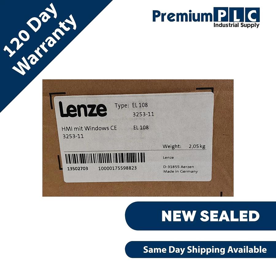 Used NEW SEALED LENZE EL108 / EL 108 8" TOUCHSCREEN DISPLAY HMI W/ WINDOWS CE 3253-11