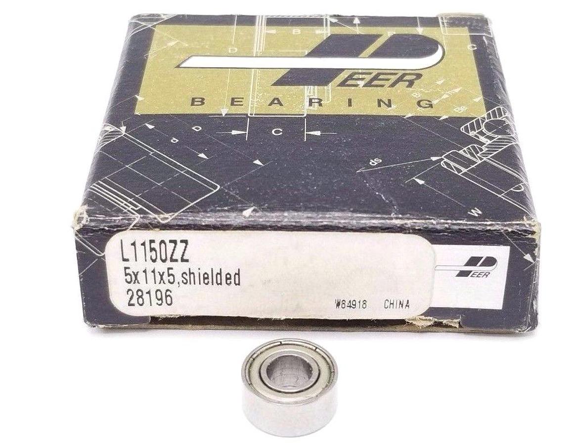 Used NIB PEER BEARING L1150ZZ SHIELDED BEARING 28196